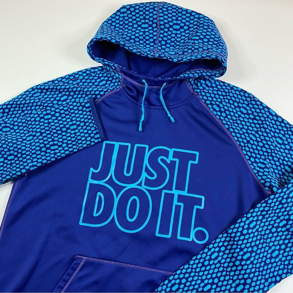 Nike Sweatshirt Womens L Therma-Fit Cowl Neck Hoodie Pullover Thumb Holes
